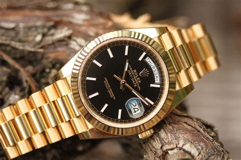 rolex day date black dail|rolex day date 40mm price.